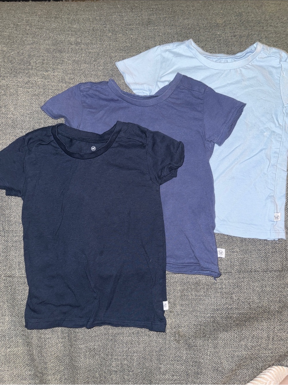 The Honest Company Short-Sleeve Tees in Navy, Blue & Light Blue